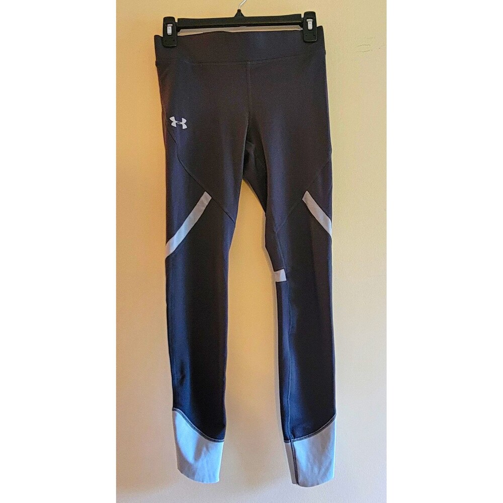 Under Armour ColdGear Women's S Black/Blue Colorblock Ankle Leggings Pockets